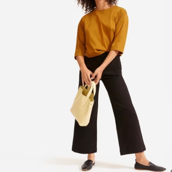 Everlane The Wide Leg Cropped Pant sz 8 - Picture 2 of 13